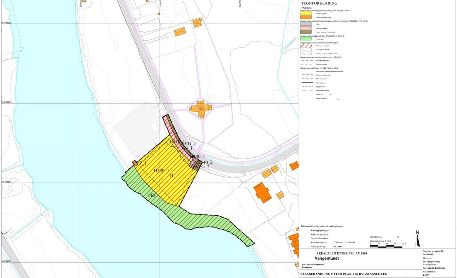 Skjermbilde av reguleringskart. Se mer informasjon i salgsoppgaven. Galleribilde