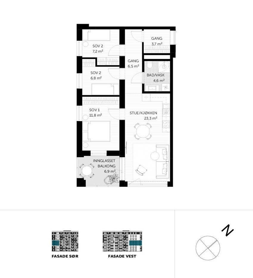 Plantegning - M304 Galleribilde