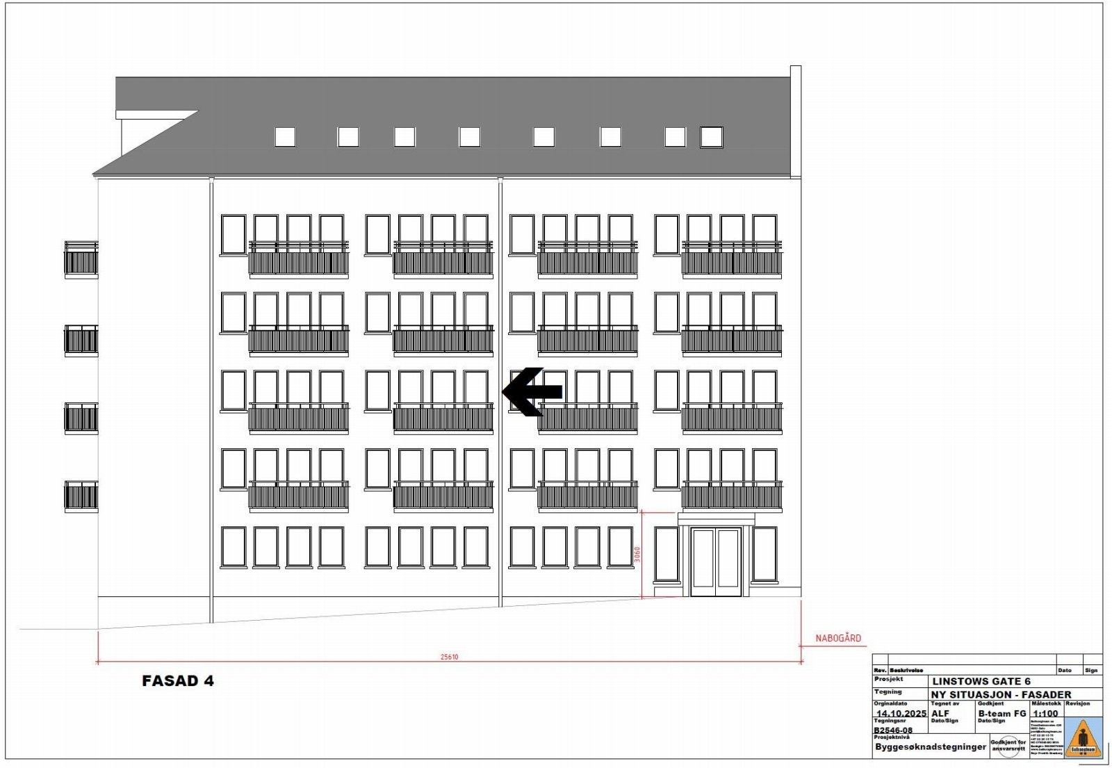 Balkongsøknad fasade Galleribilde