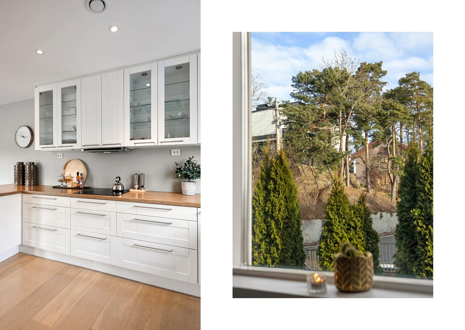 Det er i tillegg lyslister installert under skapene! Galleribilde