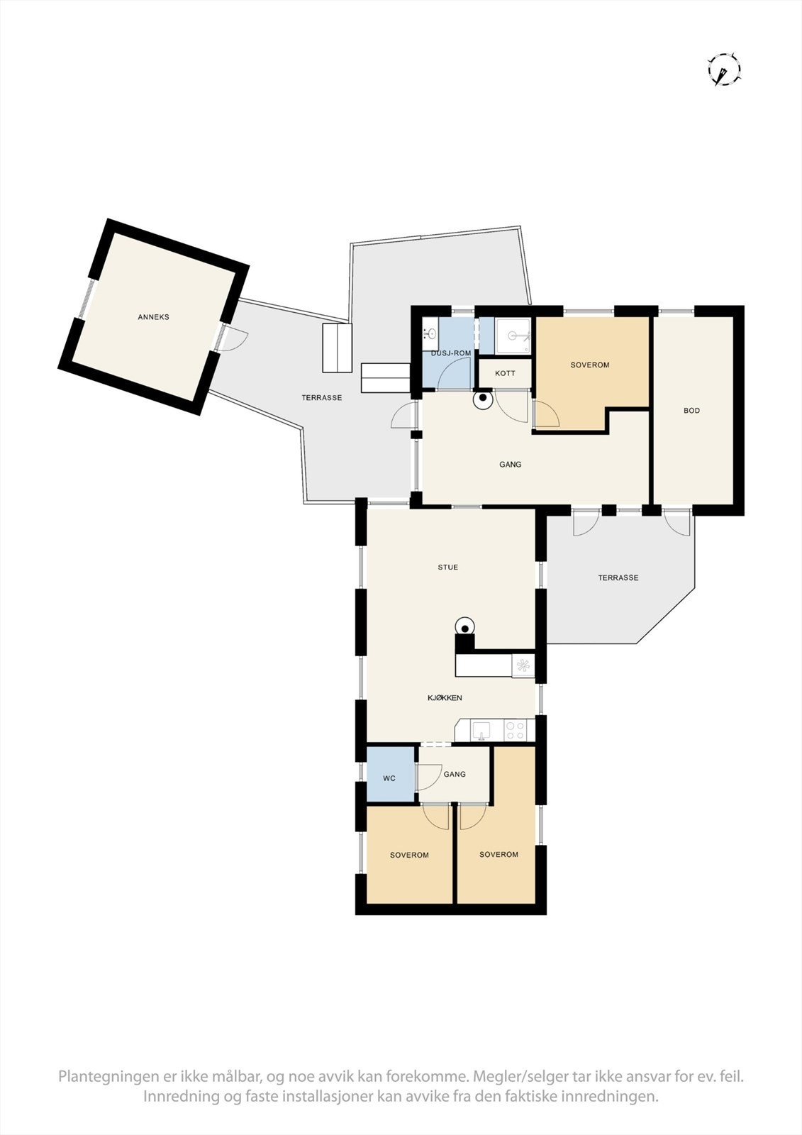 Vi starter først med plantegningen slik at det blir lettere å orientere seg. Galleribilde