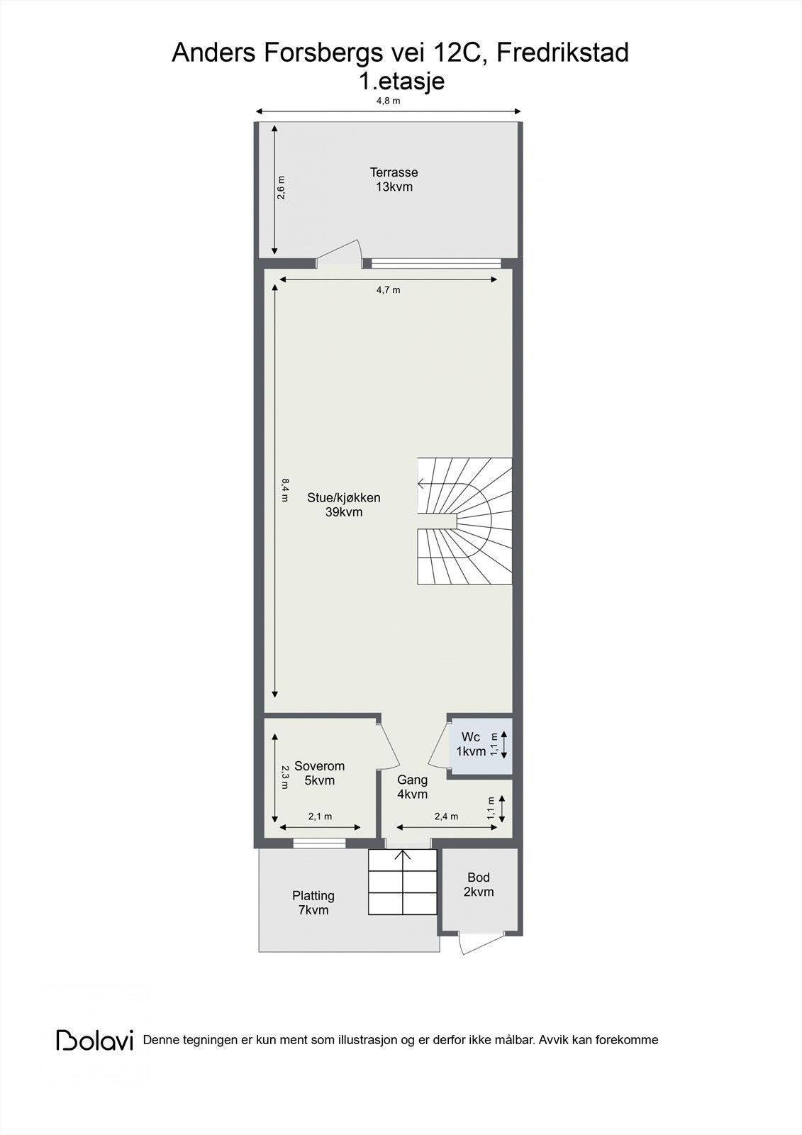 Plantegning 1.etasje Galleribilde