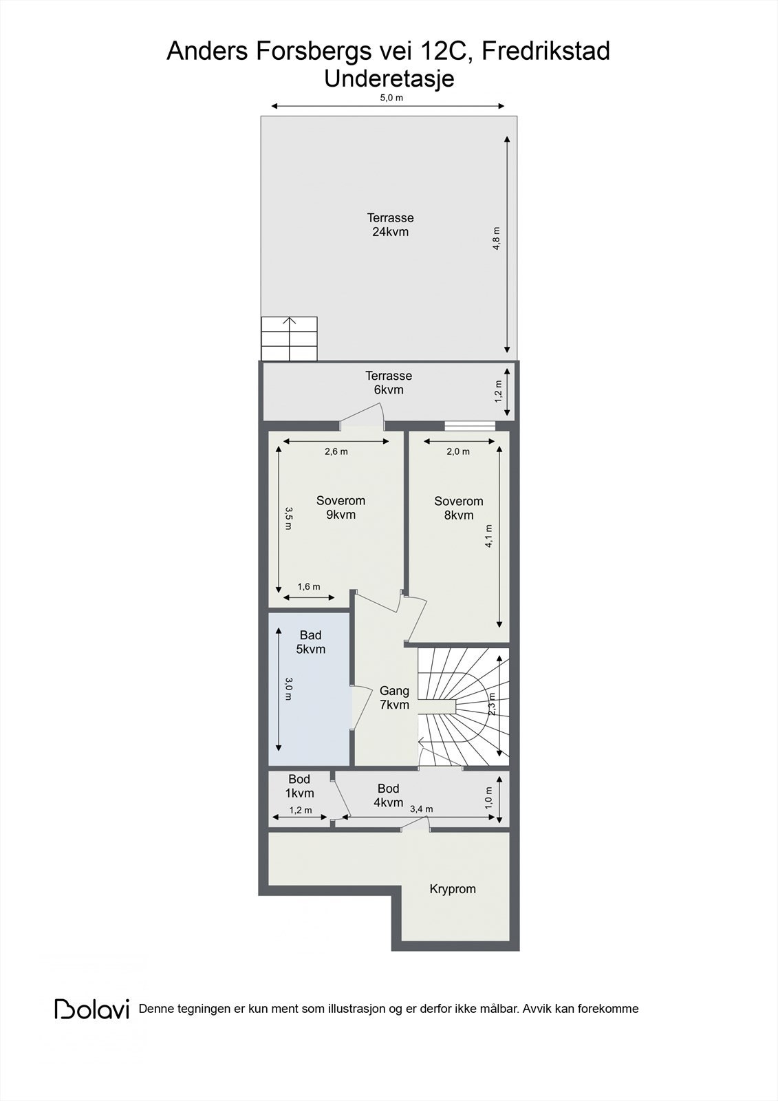 Plantegning underetasje Galleribilde