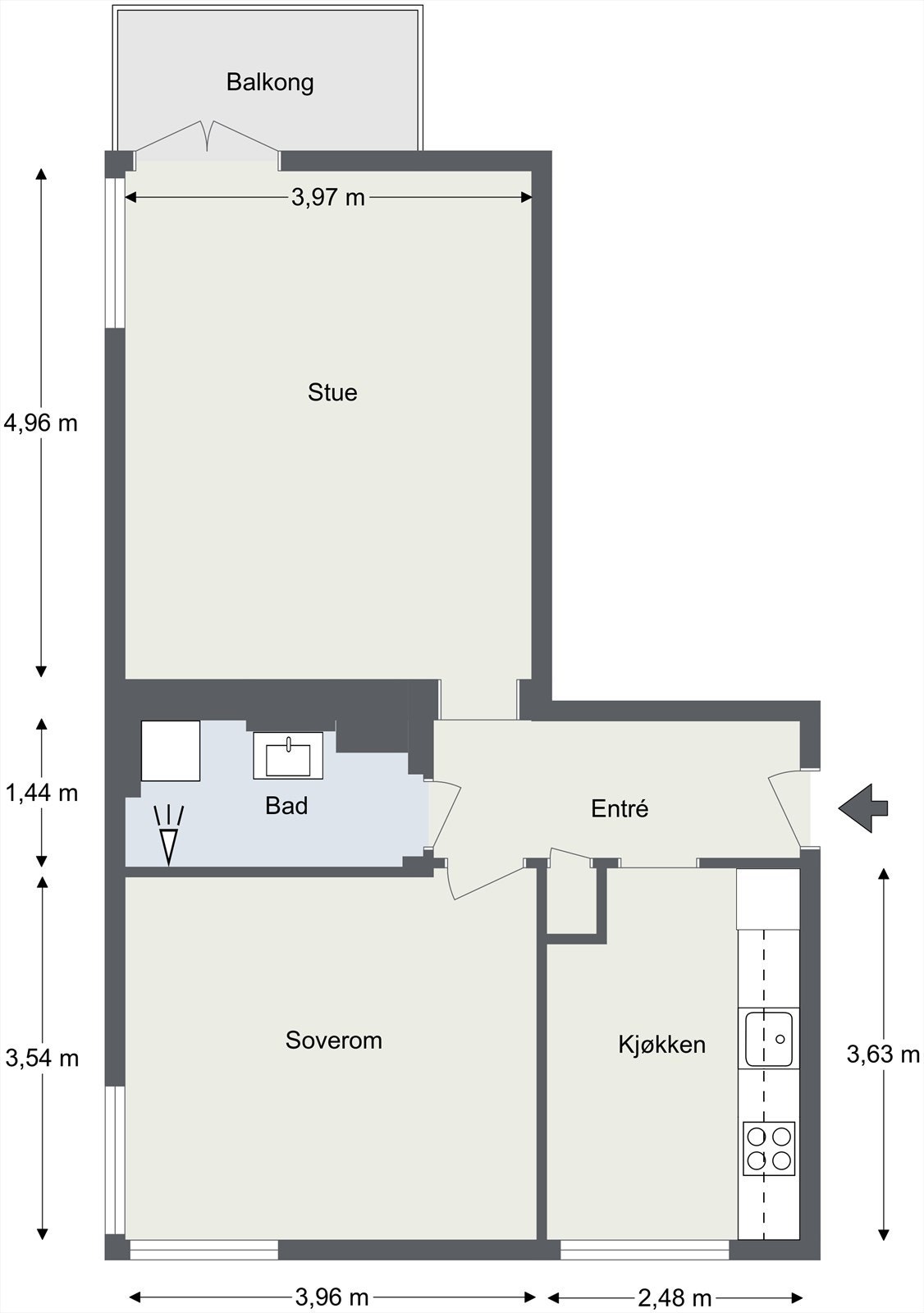 Plantegning til orientering. Galleribilde