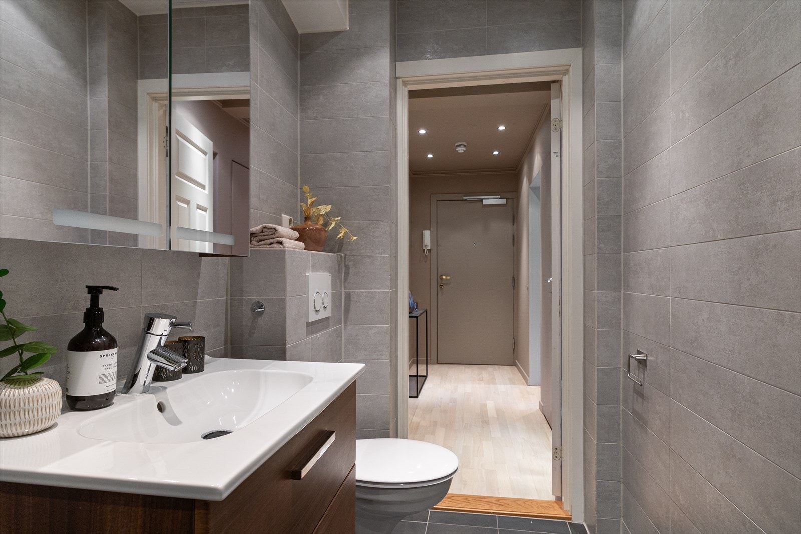 Det er opplegg for vaskemaskin. Galleribilde