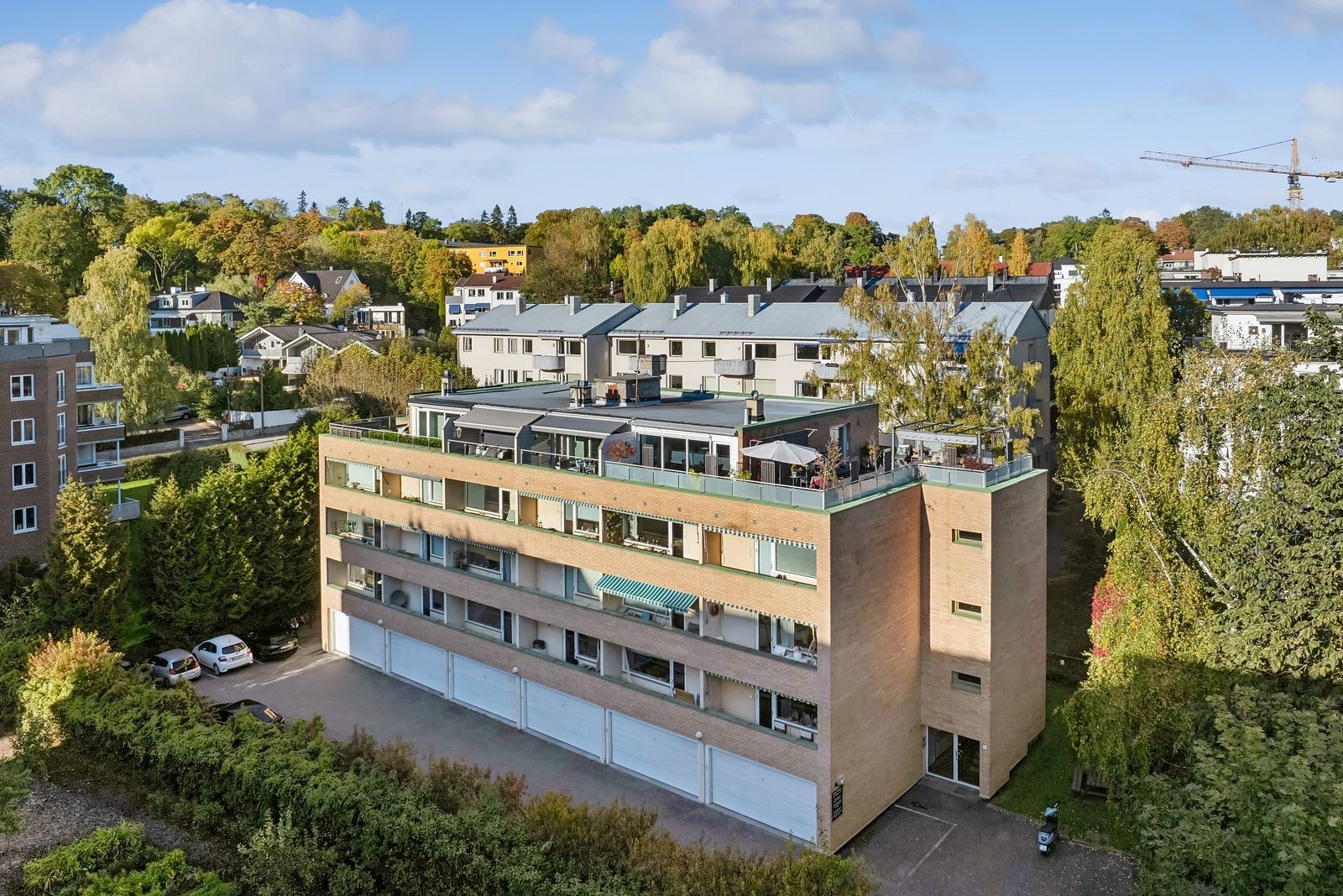 Dronebilde av fasade. Galleribilde