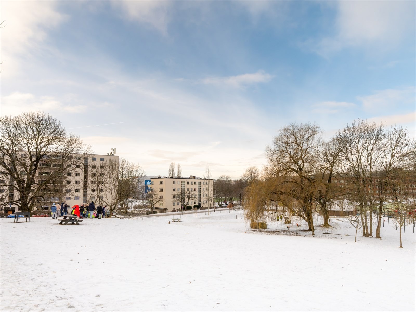 Fellesområdet er opparbeidet med grøntarealer, beplantning og øvrige utefasiliteter Galleribilde