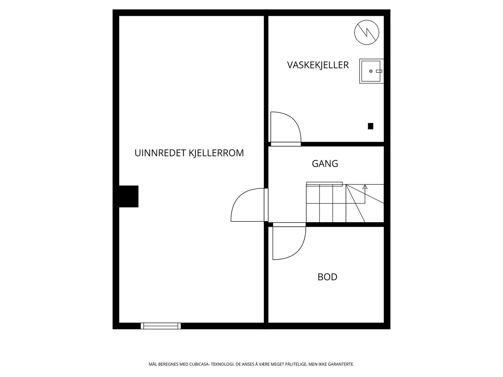 Veiledende planskisse kjeller. Galleribilde