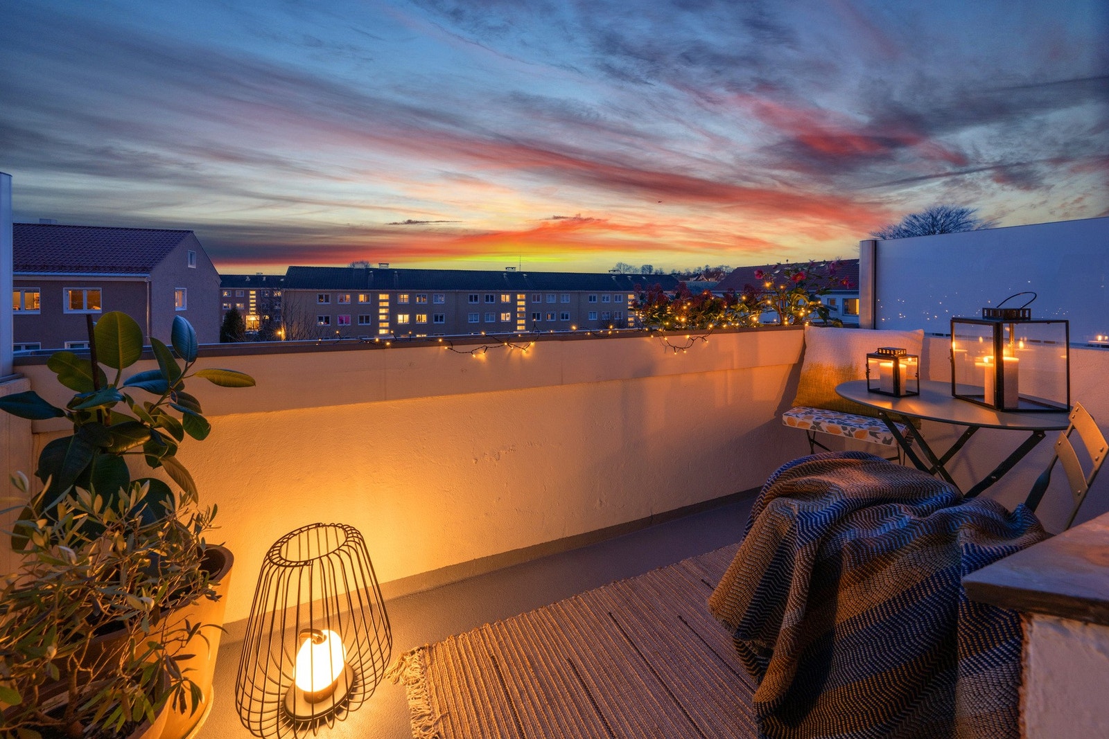 Her kan man enkelt se for seg en hyggelig sen sommerkveld på balkongen. Galleribilde