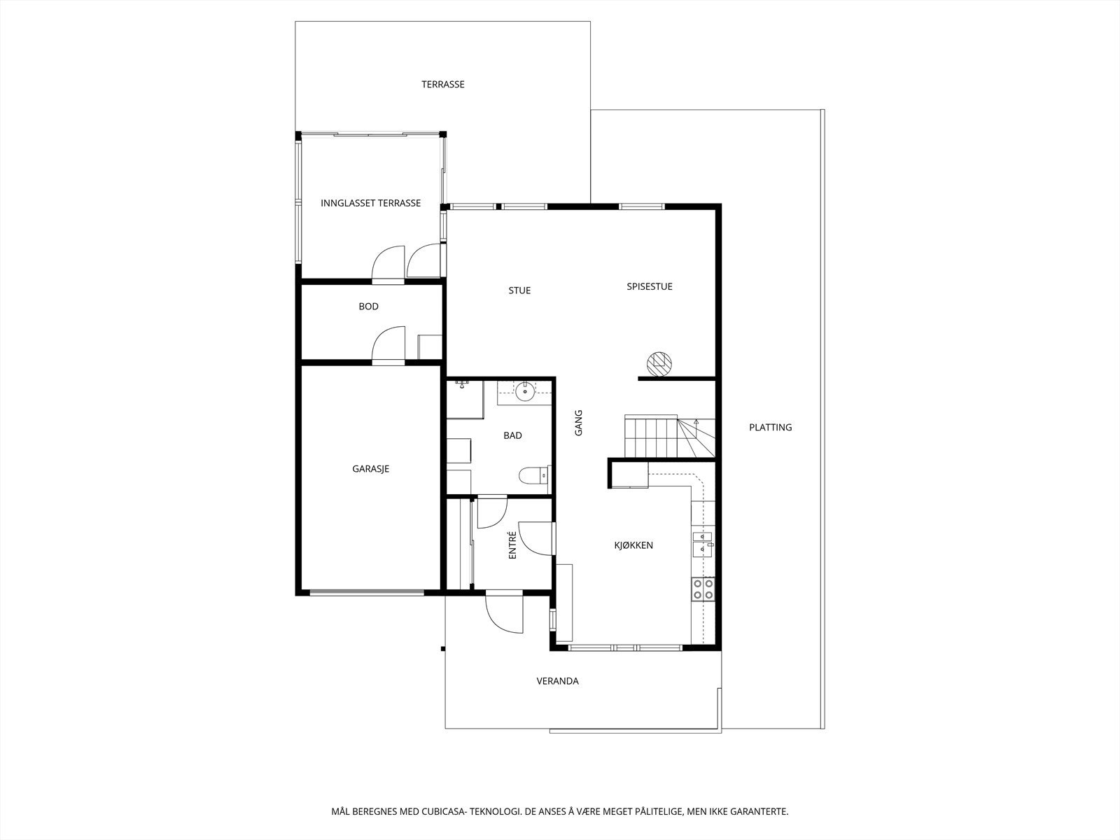 Plantegning, første etasje. Galleribilde