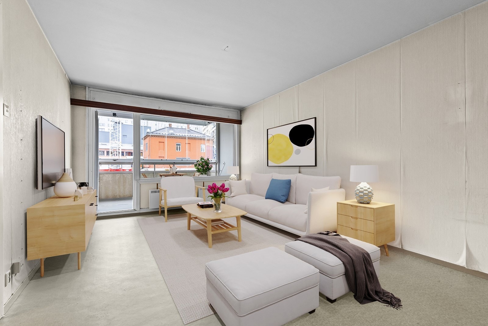 Velkommen til Sporveisgata 8A presentert av Kari Skottun i Notar. Bilde er ment som illustrasjon og er digitalt stylet. Foto: Marikafoto: Marika Mørkestøl Galleribilde