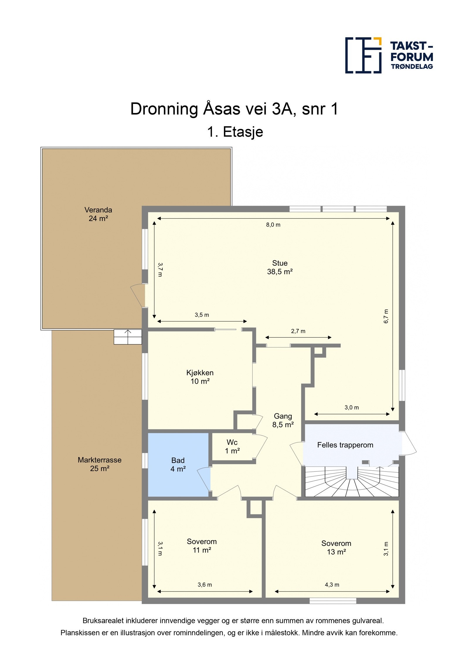 Planskisse 1.etasje. Galleribilde