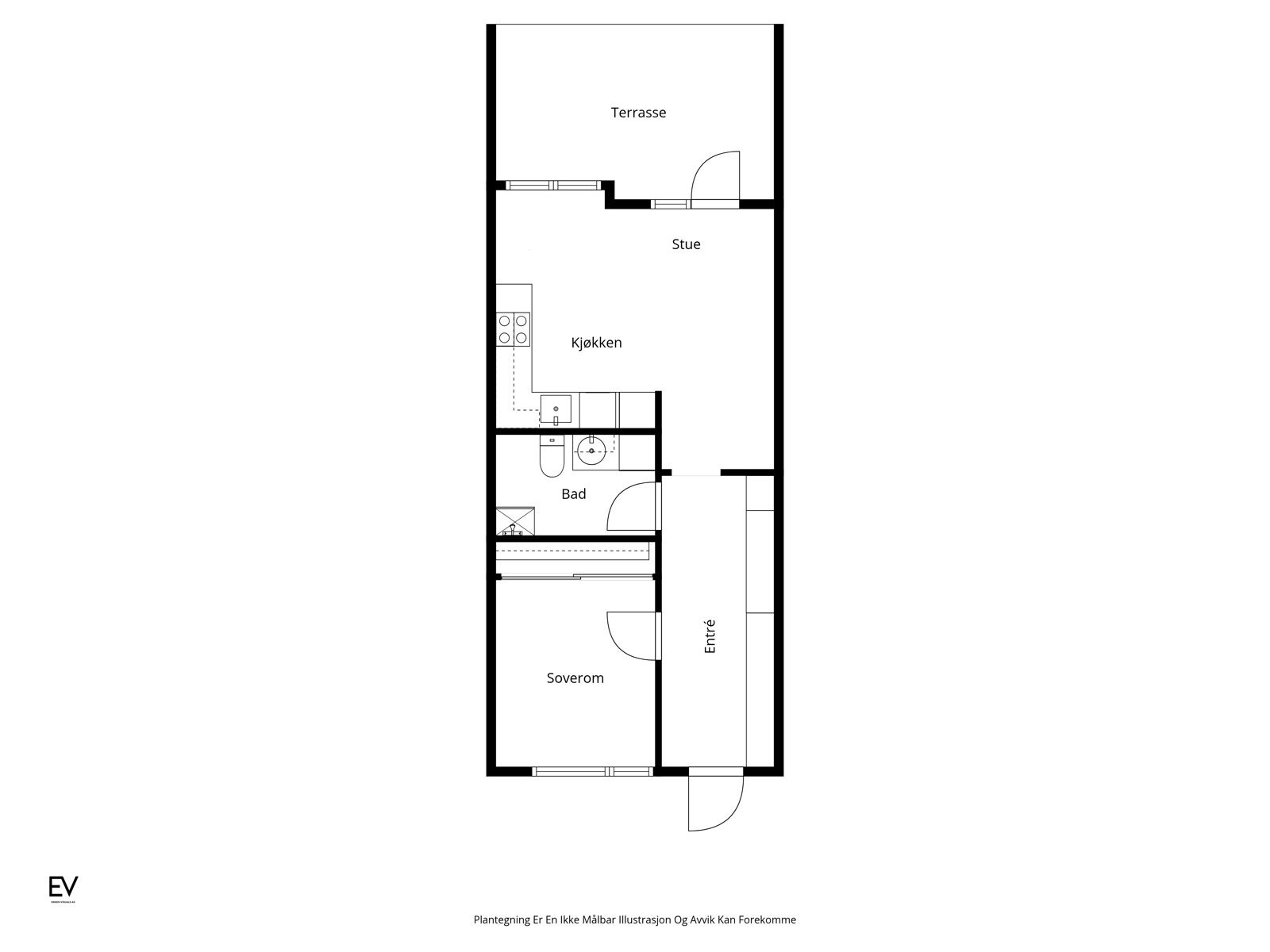 Plantegning 1. etasje Galleribilde