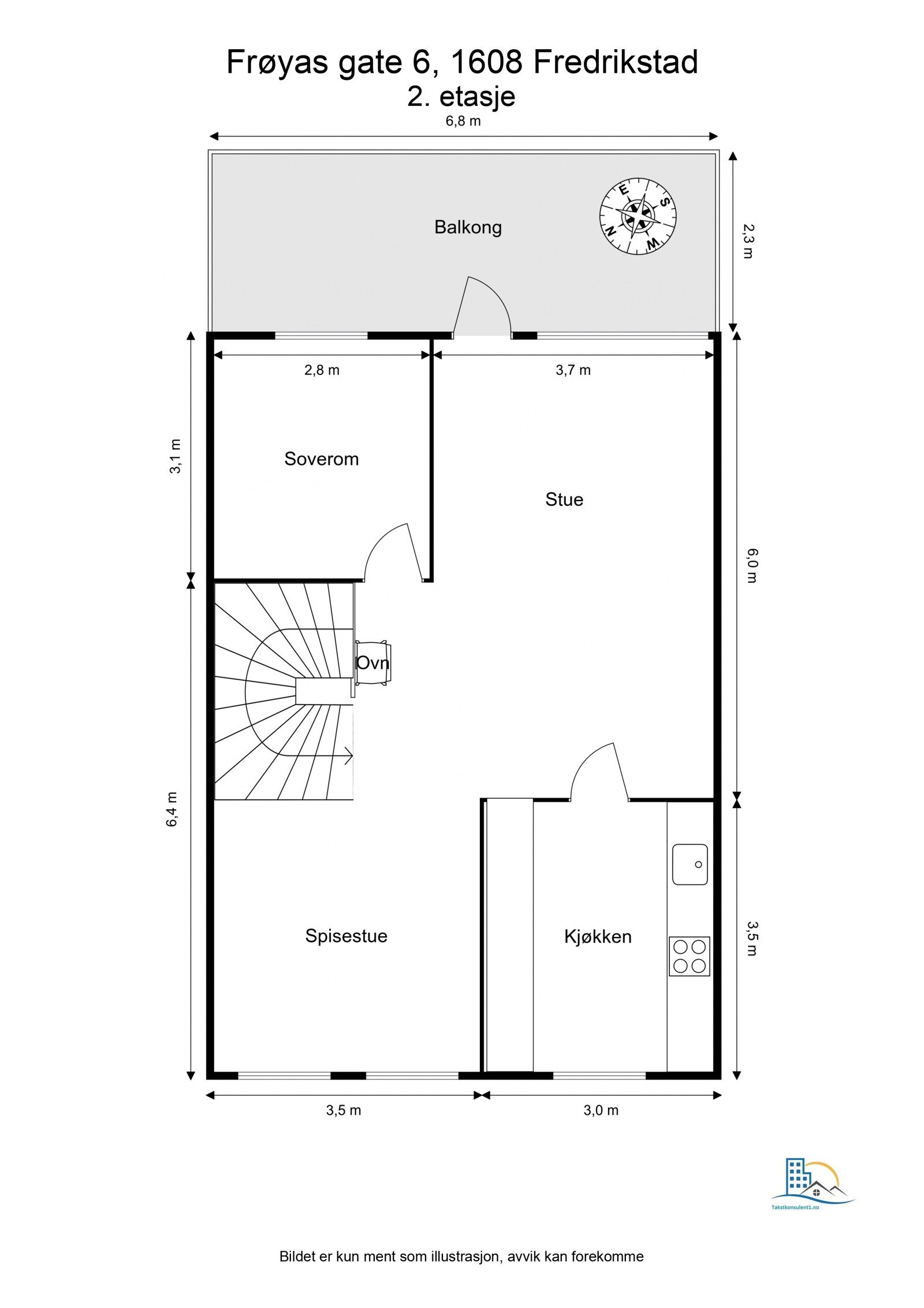Plantegning 2. etasje Galleribilde