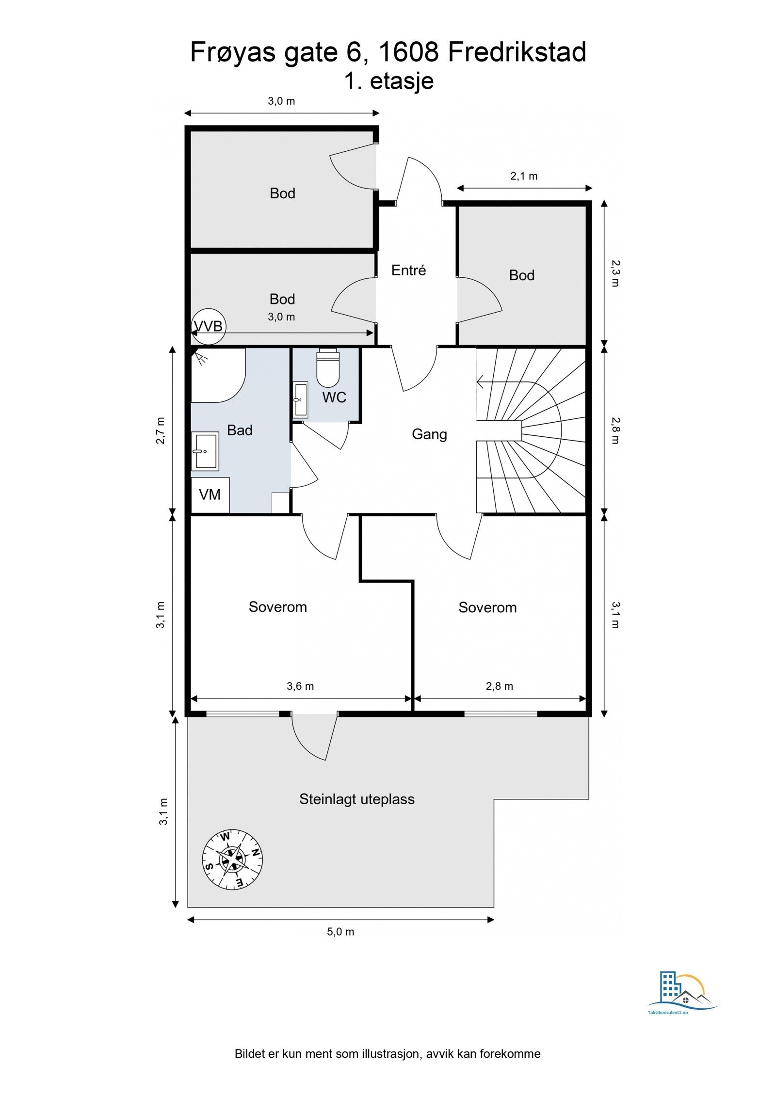 Plantegning 1. etasje Galleribilde