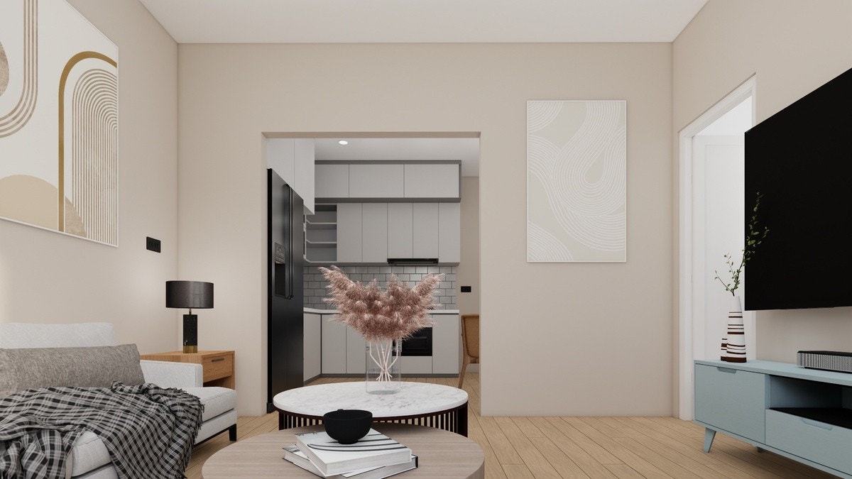 Stue mot kjøkkenet Galleribilde