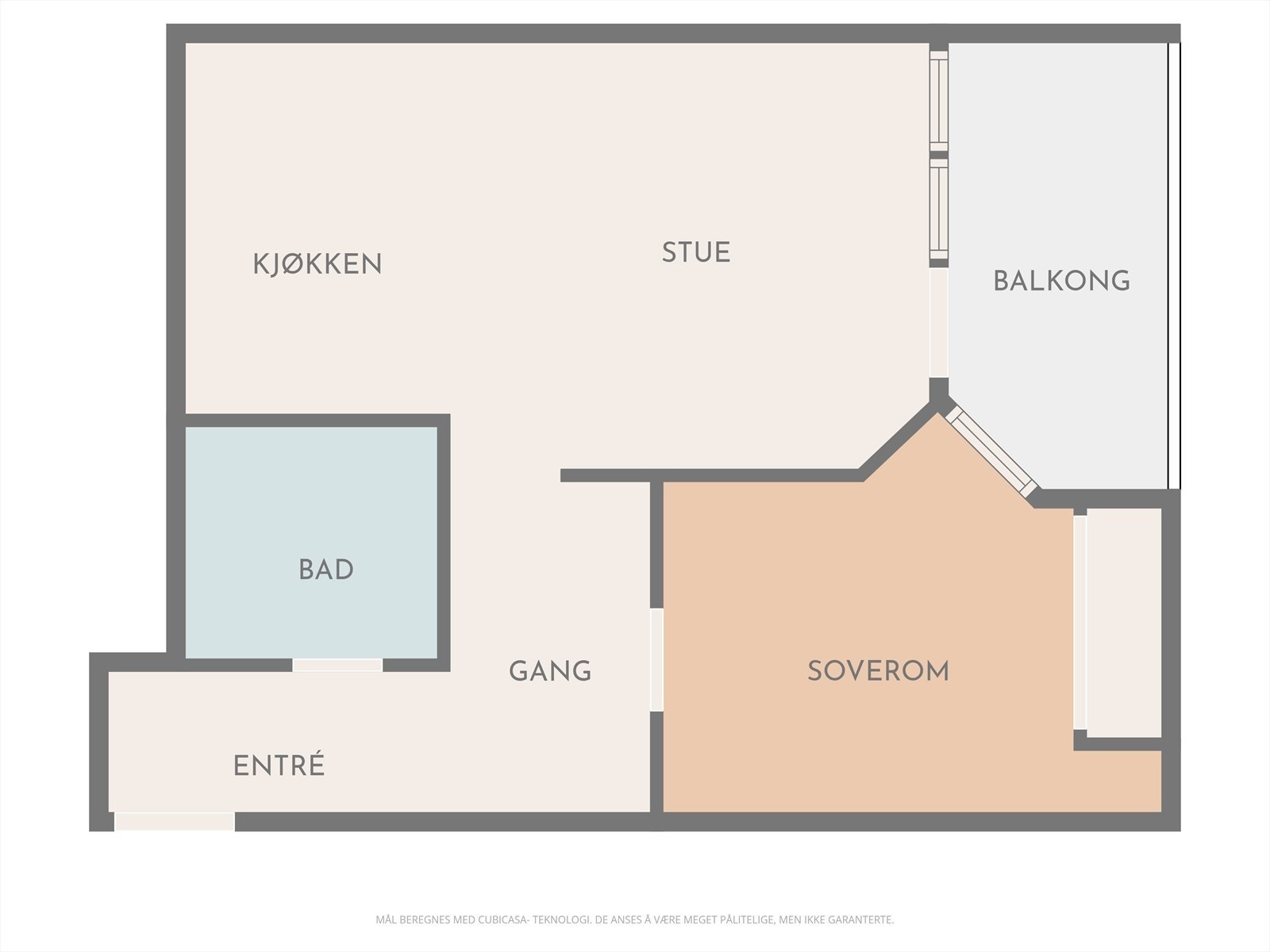 Planløsningen er arealeffektiv og utnytter leilighetens areal på en god måte. Galleribilde