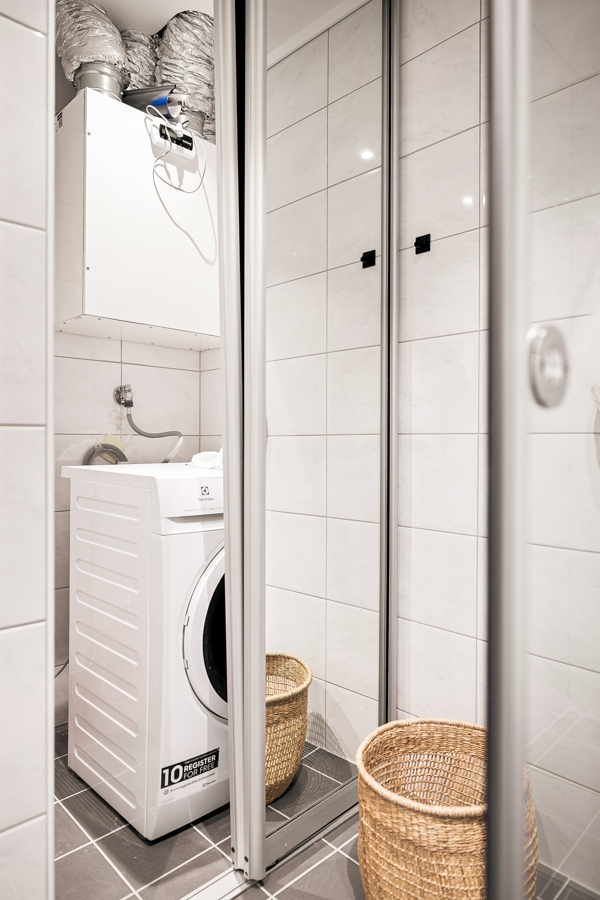 Her er det opplegg for vaskemaskin. Galleribilde