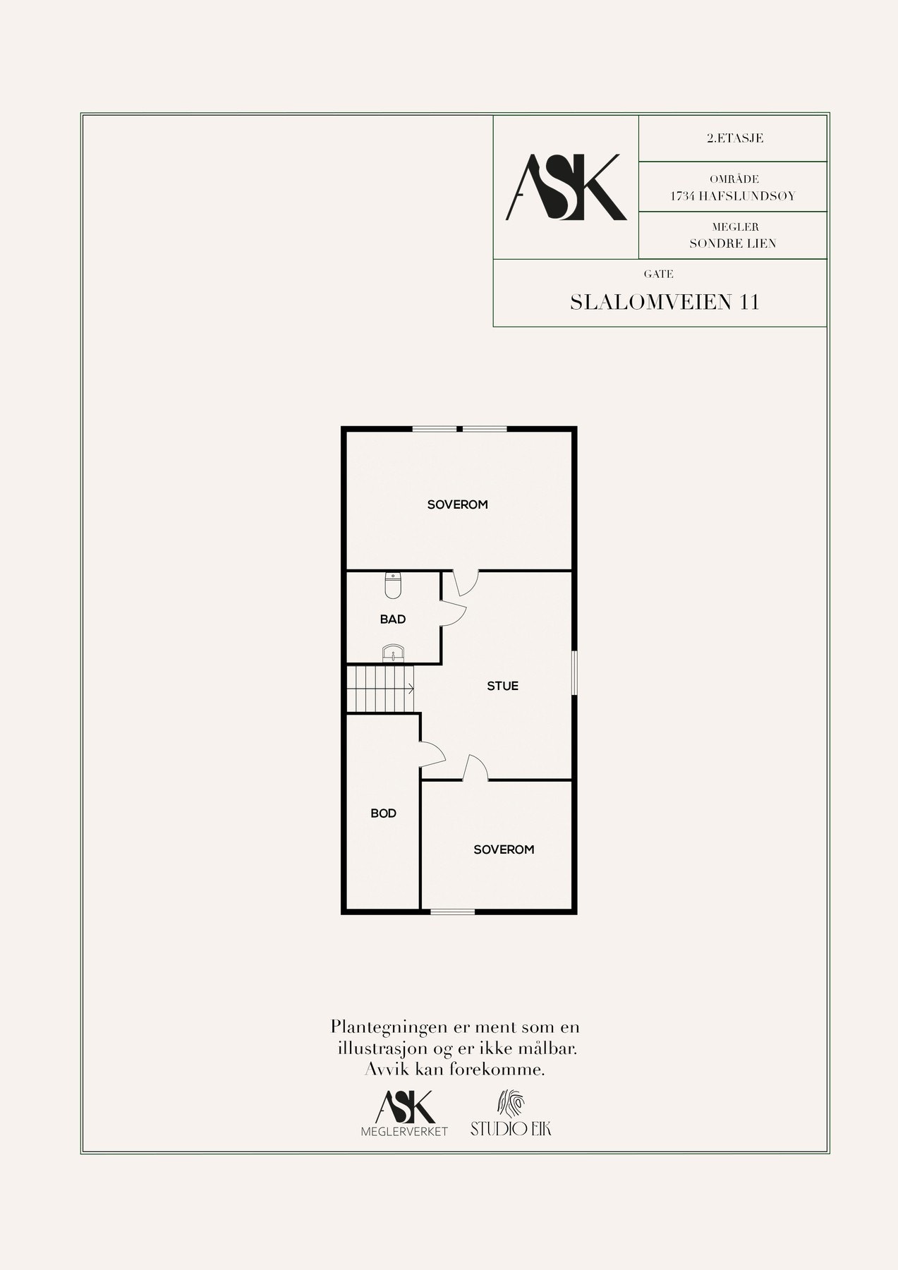 Plantegning 2. etasje Galleribilde