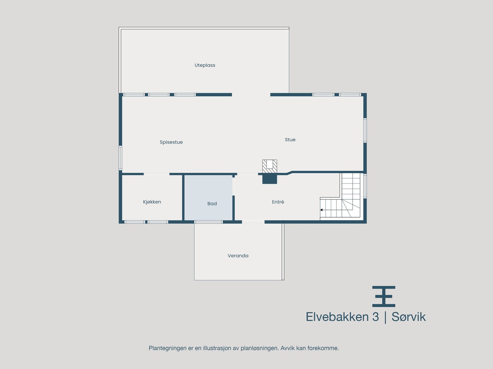 Plantegning 1. etasje Galleribilde