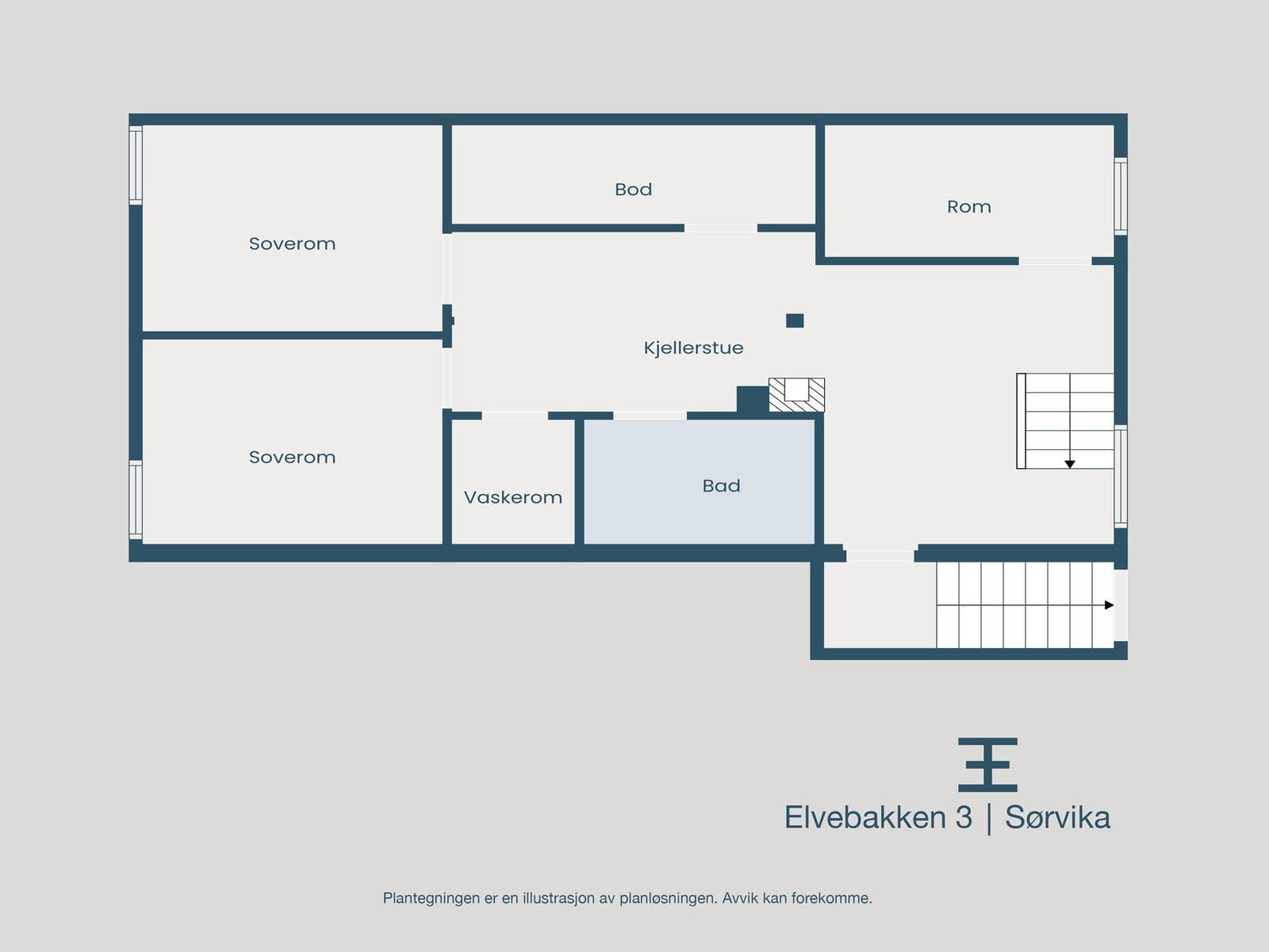 Plantegning kjeller Galleribilde