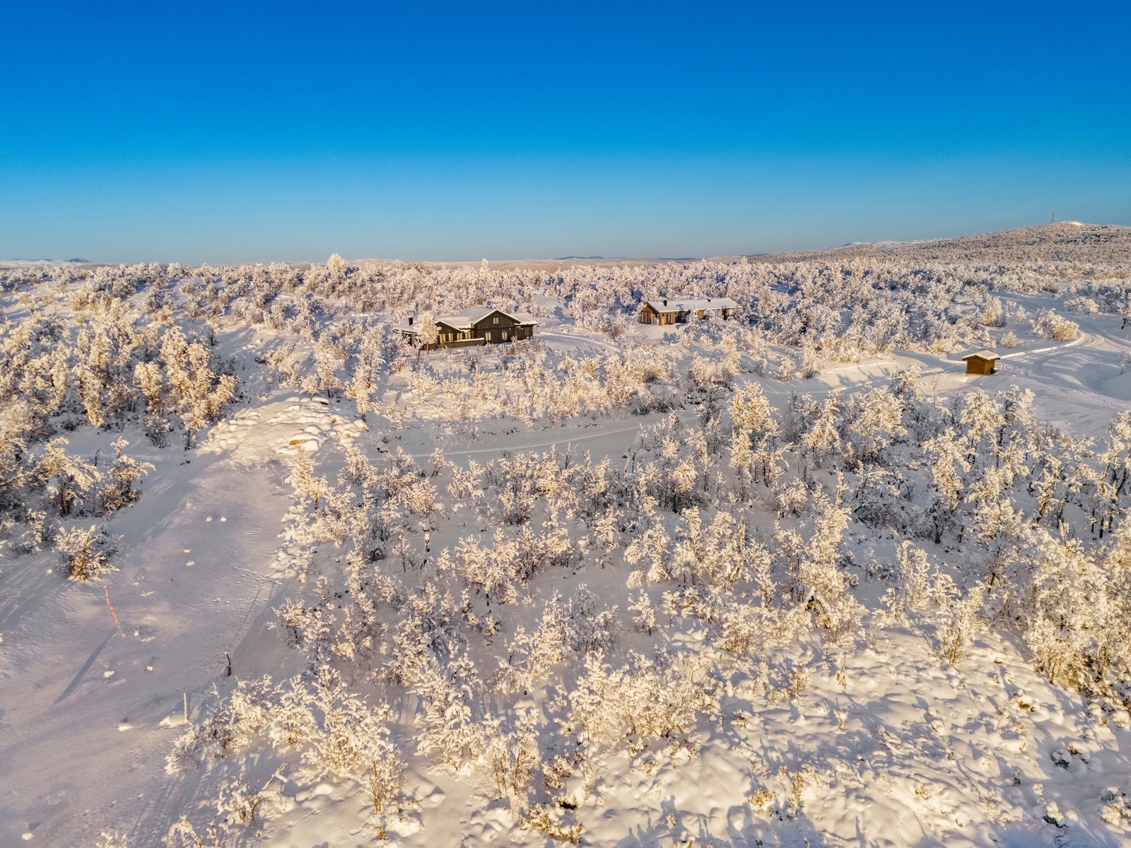 Beliggende midt i winter-wonderland Galleribilde