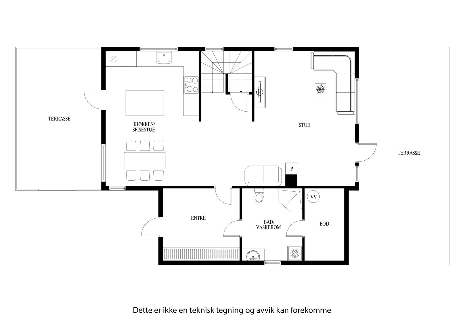 Planløsning 1. etg Galleribilde