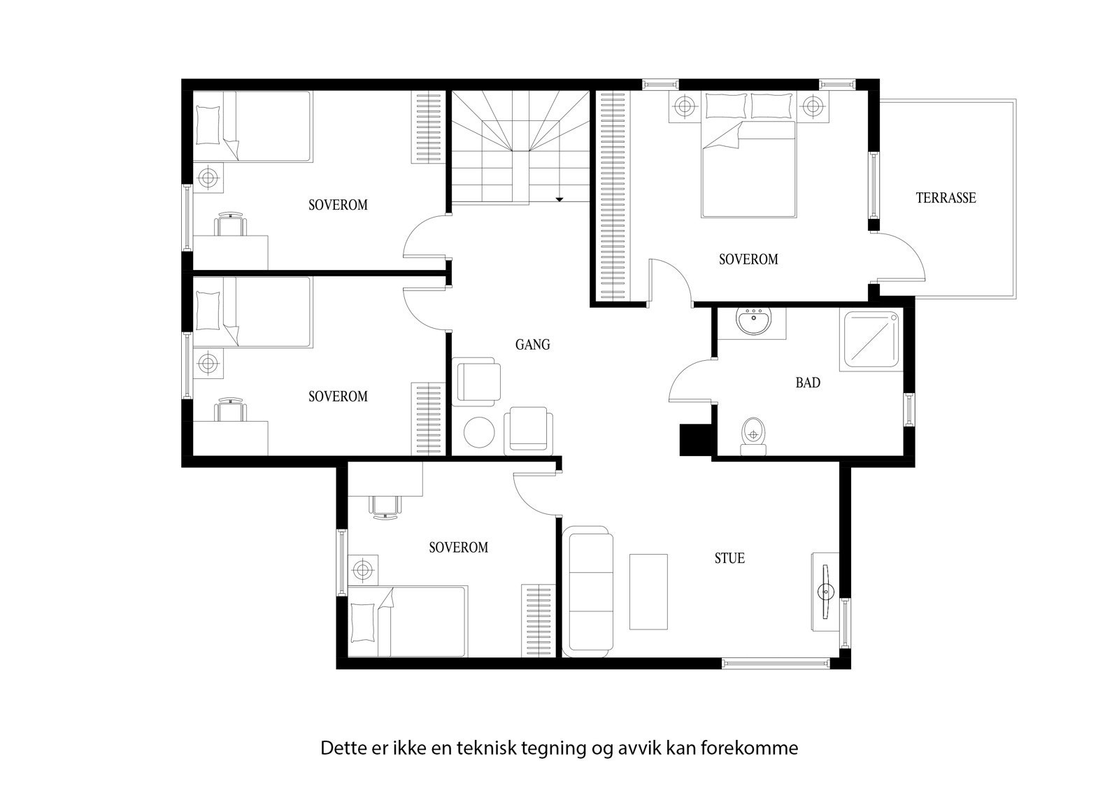 Planløsning 2. etg Galleribilde