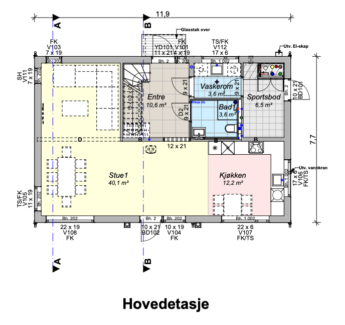 Forslag til plantegning Galleribilde