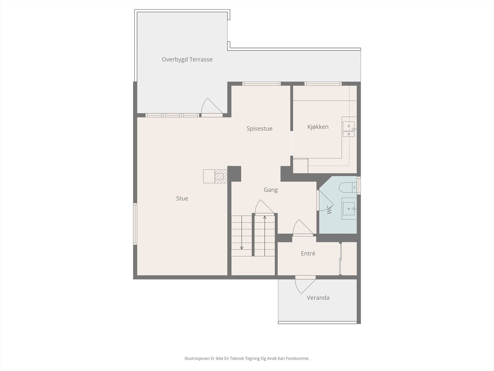 Plantegning, 1.etasje. Galleribilde