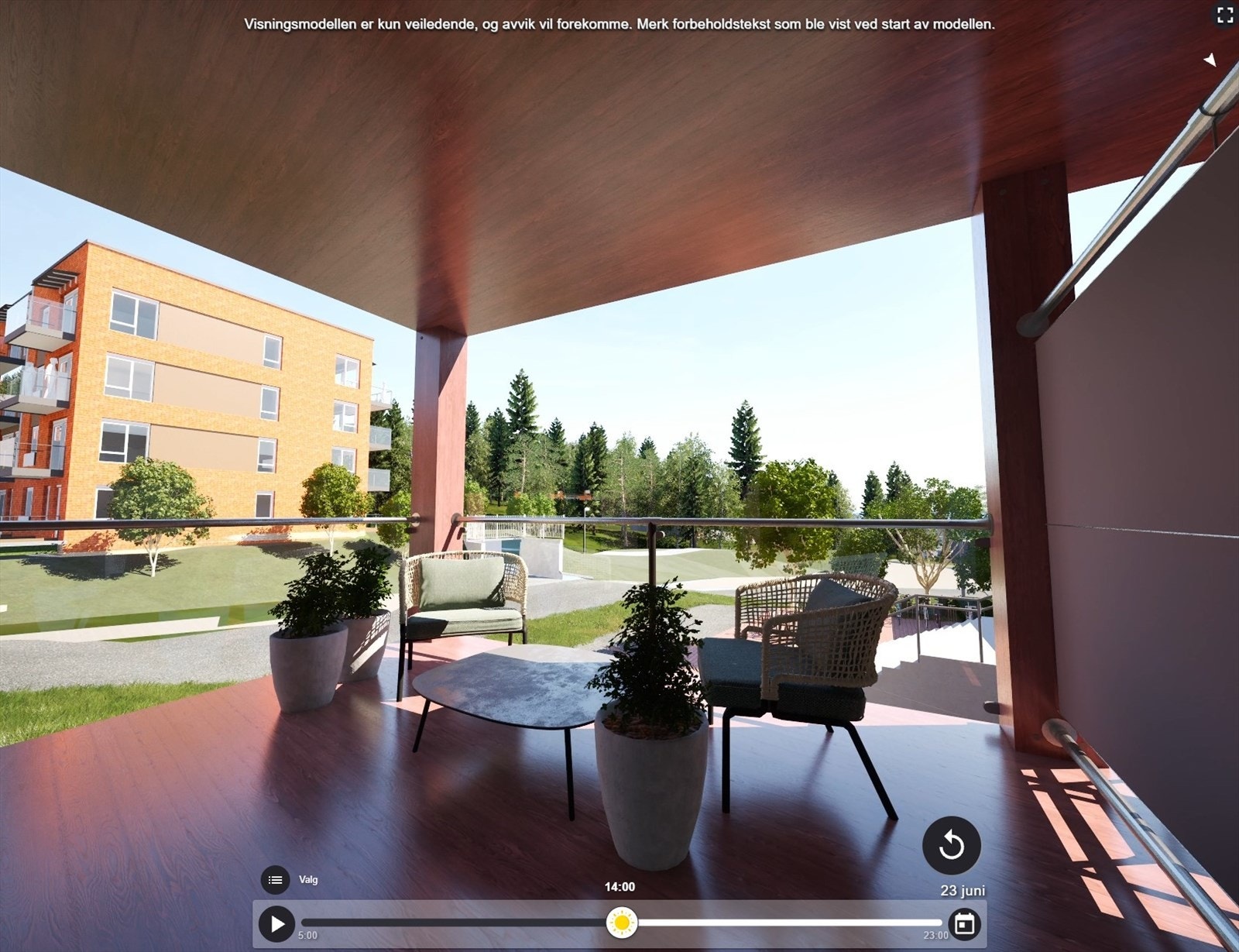 Ca. 10,5 kvm sydvendt terrasse. Foto er kun til illustrasjon fra utbyggers ferdigstilte prosjekter. Avvik vil forekomme. Galleribilde