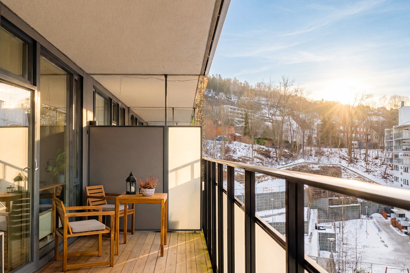 Her har du gleden av en flott, nordvestvendt balkong på hele 16 kvm. Galleribilde