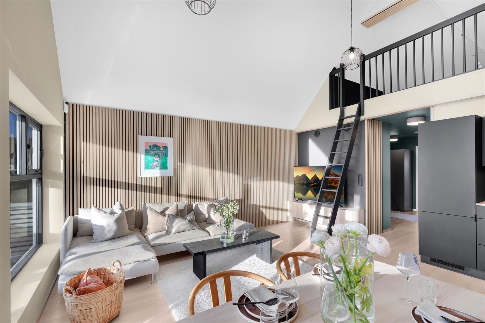 Stue - praktisk hems Galleribilde