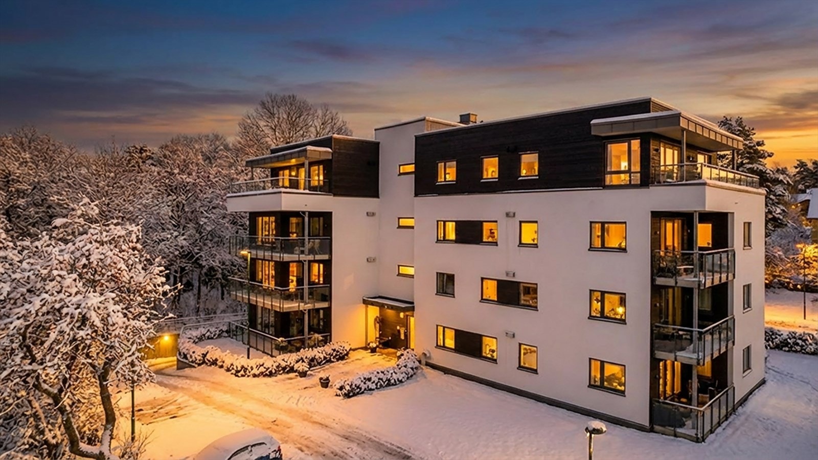 Med en sentral beliggenhet på Buerflata, ligger Buerhaven borettslag - et trivelig og nyoppført borettslag fra 2022 Galleribilde