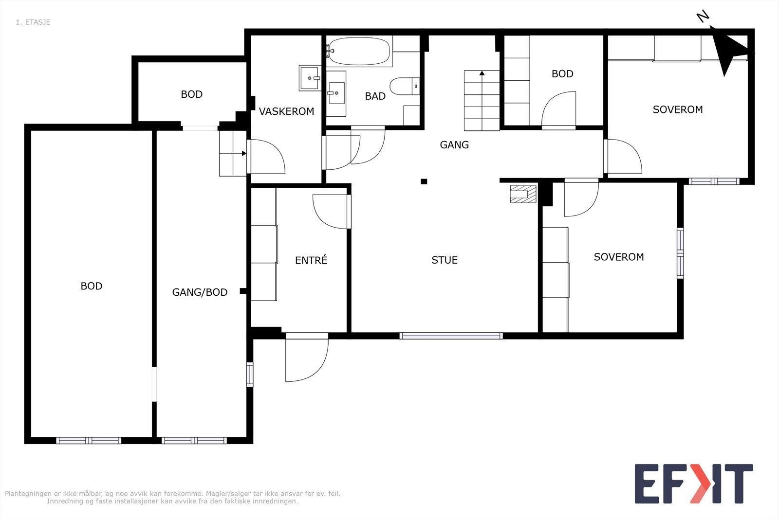 Plantegning underetasje. Galleribilde