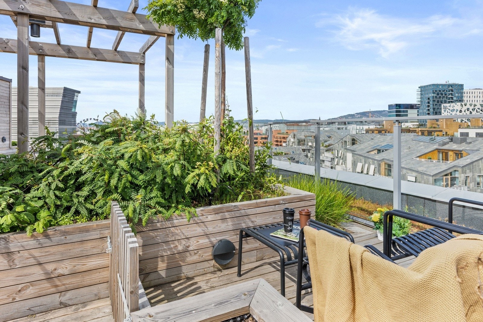 Privat parsell på takterrassen på 6 kvm - Her er det fantastiske solforhold og nydelig utsikt Galleribilde