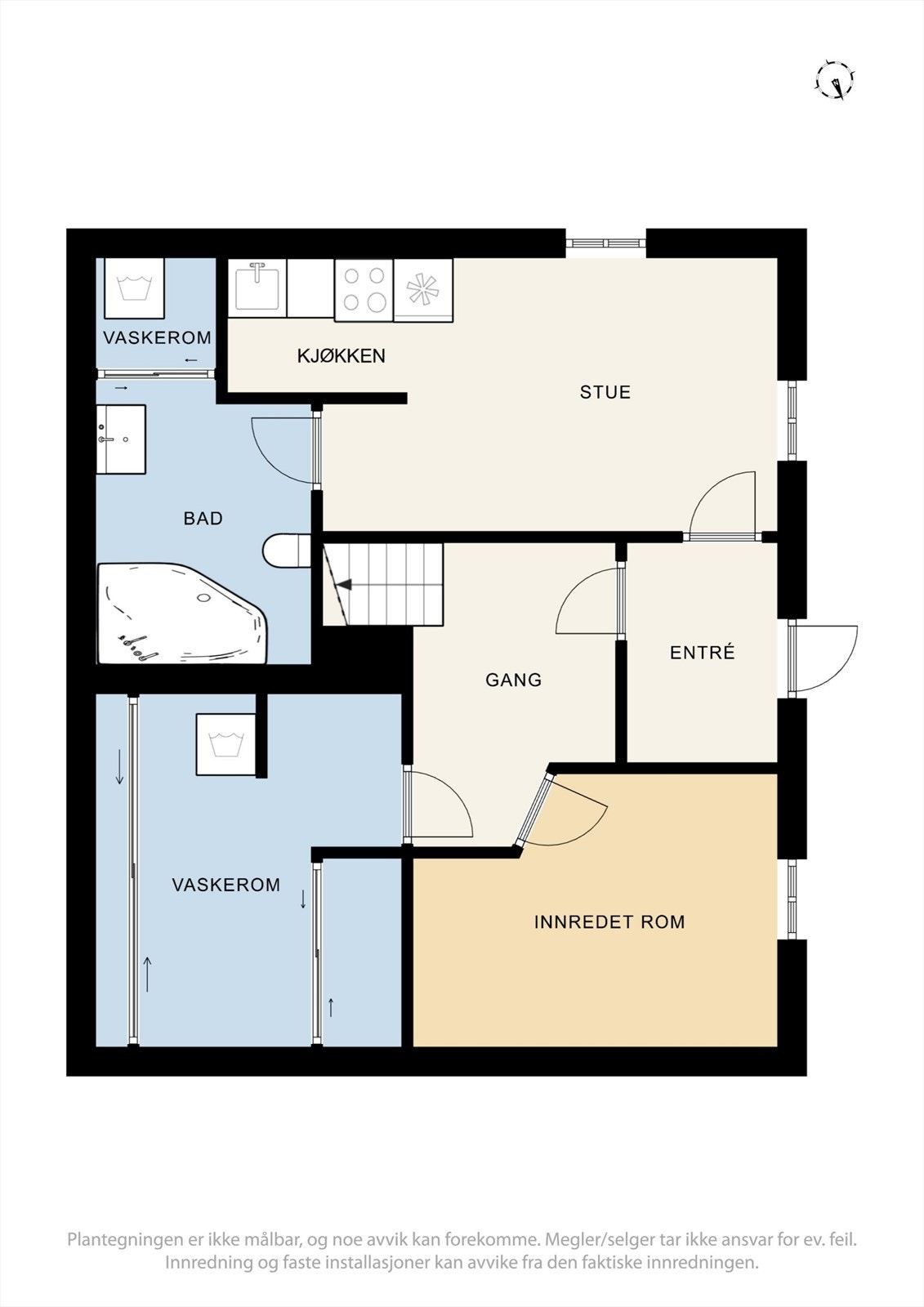 Plantegning underetasje. Galleribilde