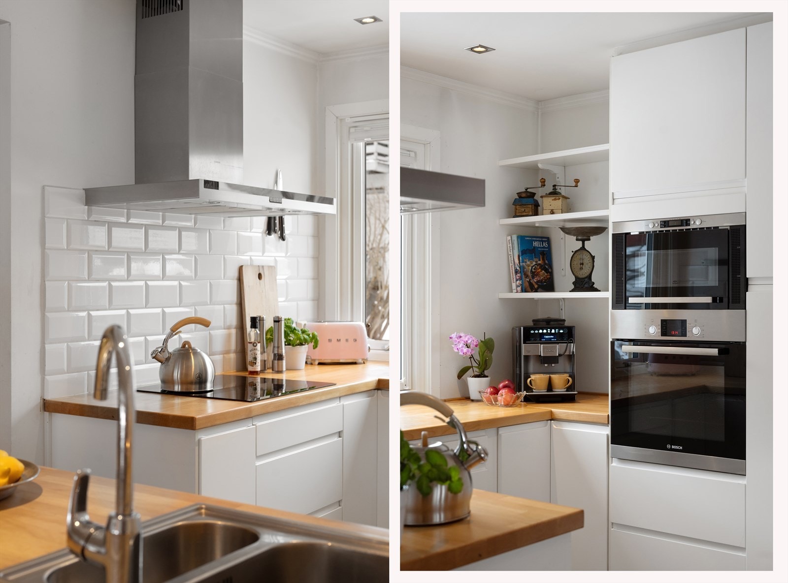 Gjennomtenkte detaljer, samt stekeovn og mikro i ergonomisk høyde. Galleribilde