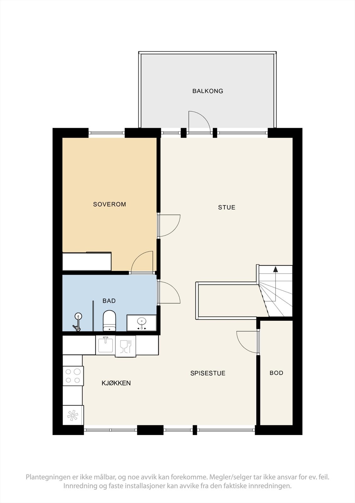 Andre etasje - Se punkt "ferdigattest". Galleribilde