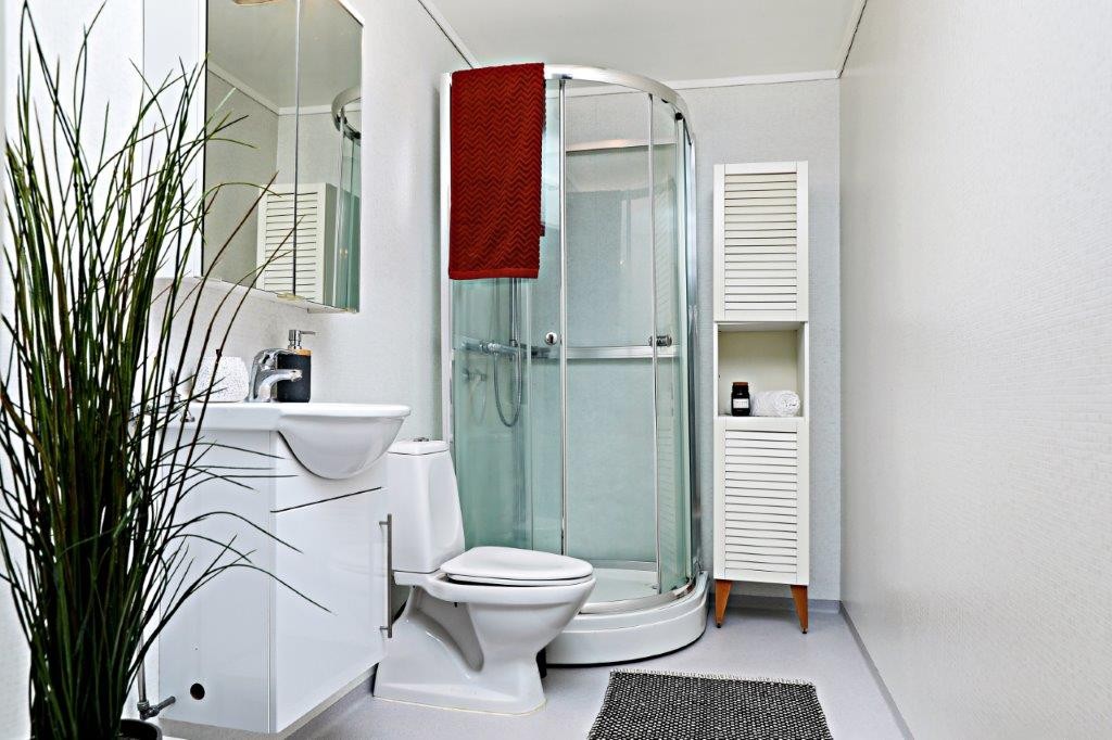 Bad med dusjkabinett Galleribilde