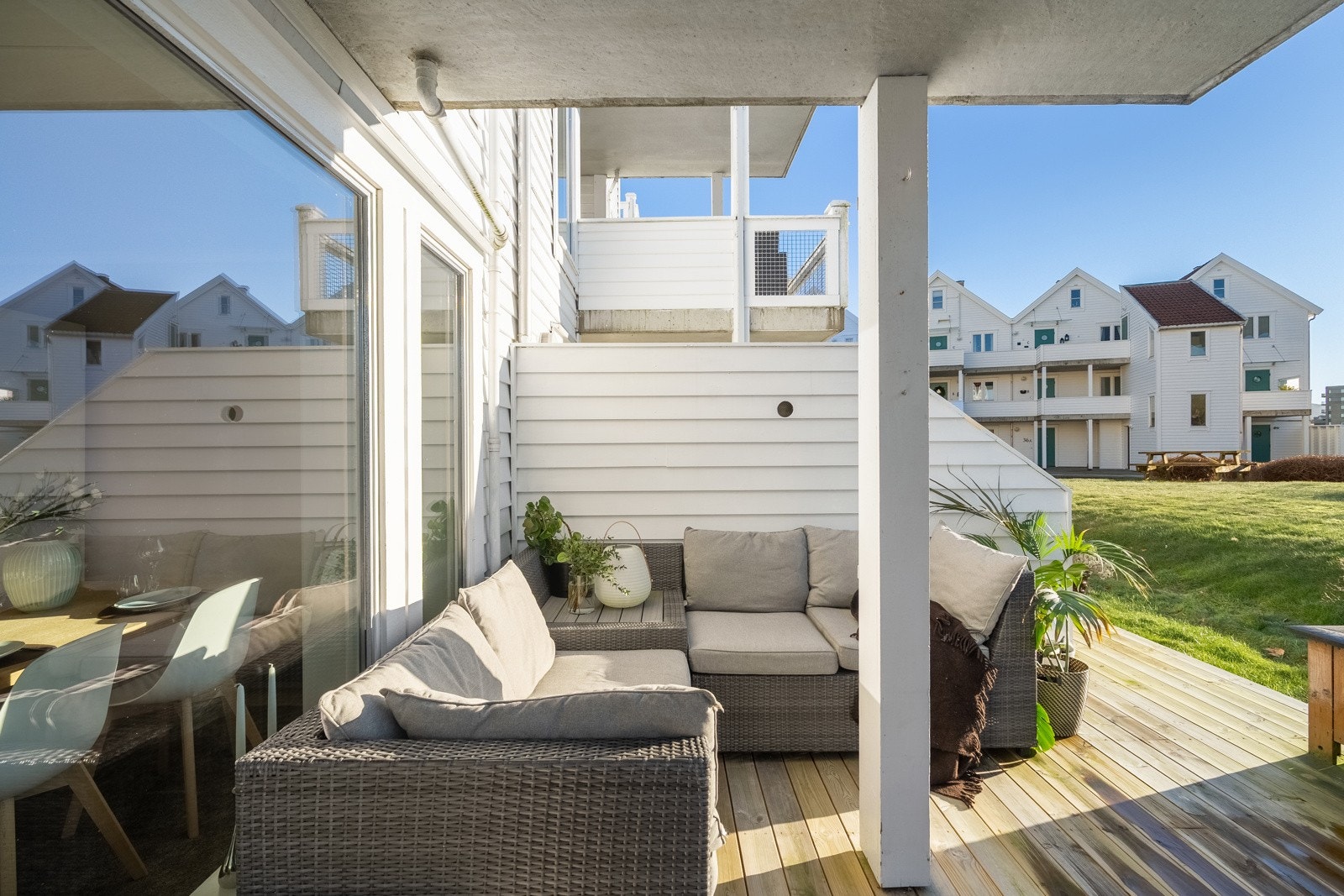 Terrassen er på hele 25 kvadratmeter. Galleribilde