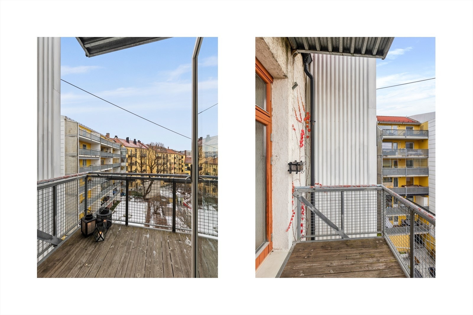 Her er det fin plass til balkongmøbler og grill og i følge selger har man sol til ca. 18.00 på sommeren. Galleribilde