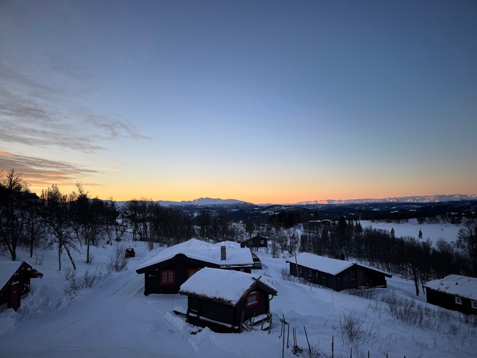 Utsiktsbilde fra leiligheten vinterstid Galleribilde