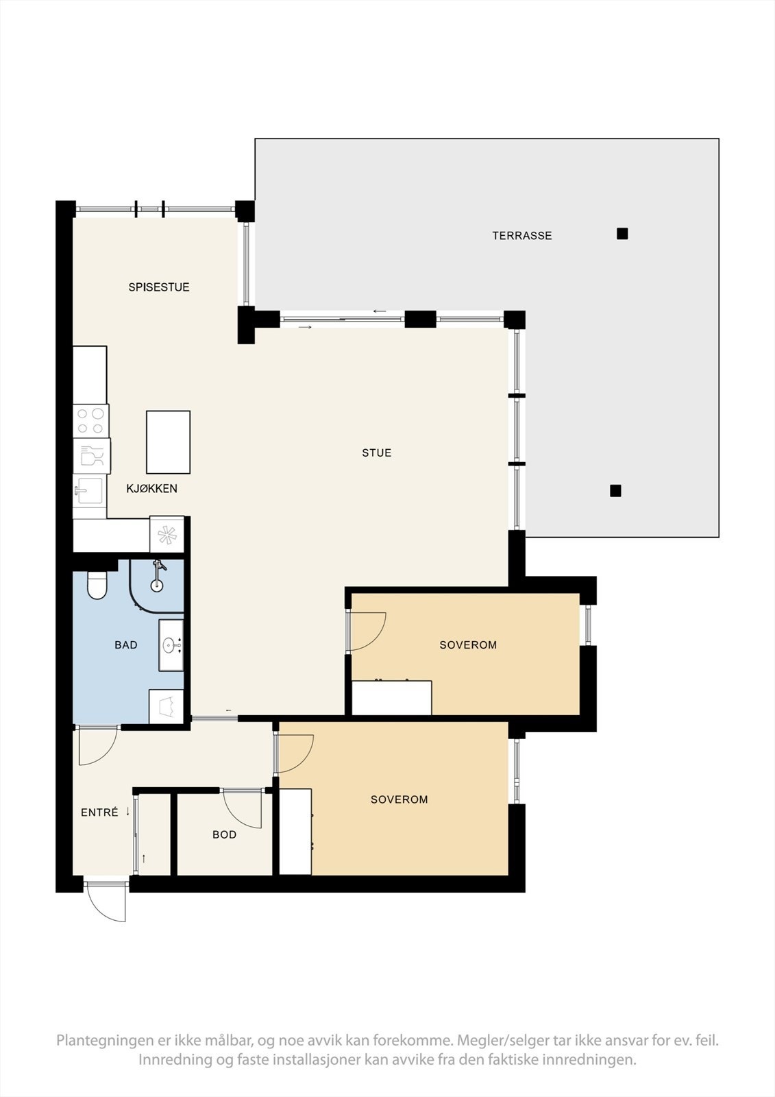 Plantegning av leiligheten. Galleribilde