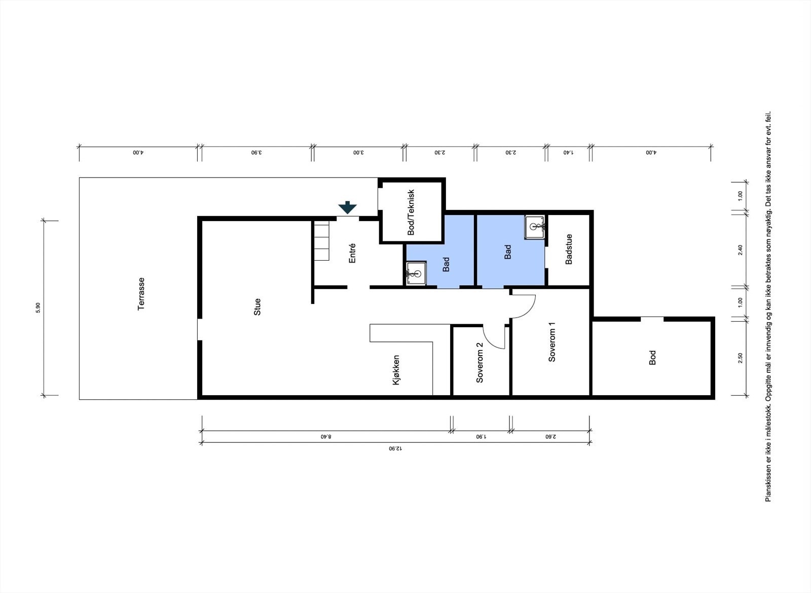Plantegning 1. etg Galleribilde