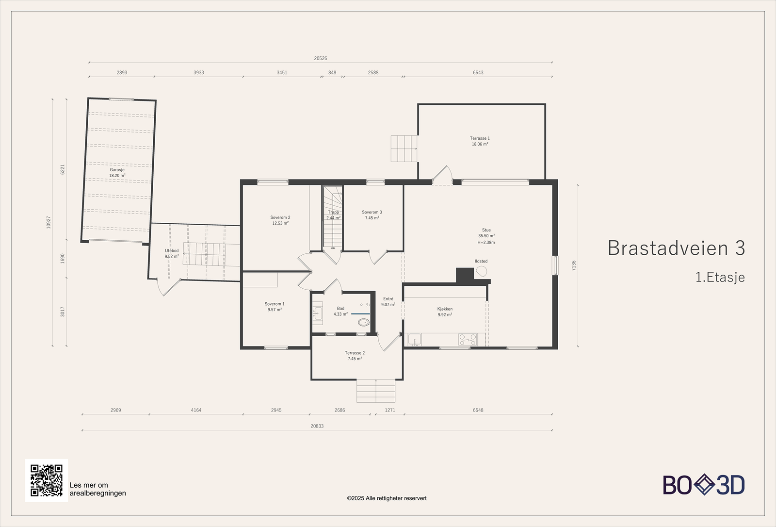 Plantegning 1.etg Galleribilde