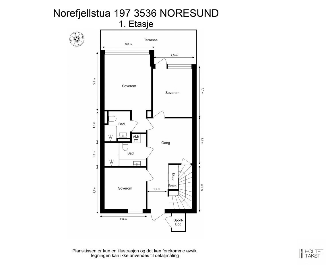 Plantegning 1. etasje Galleribilde