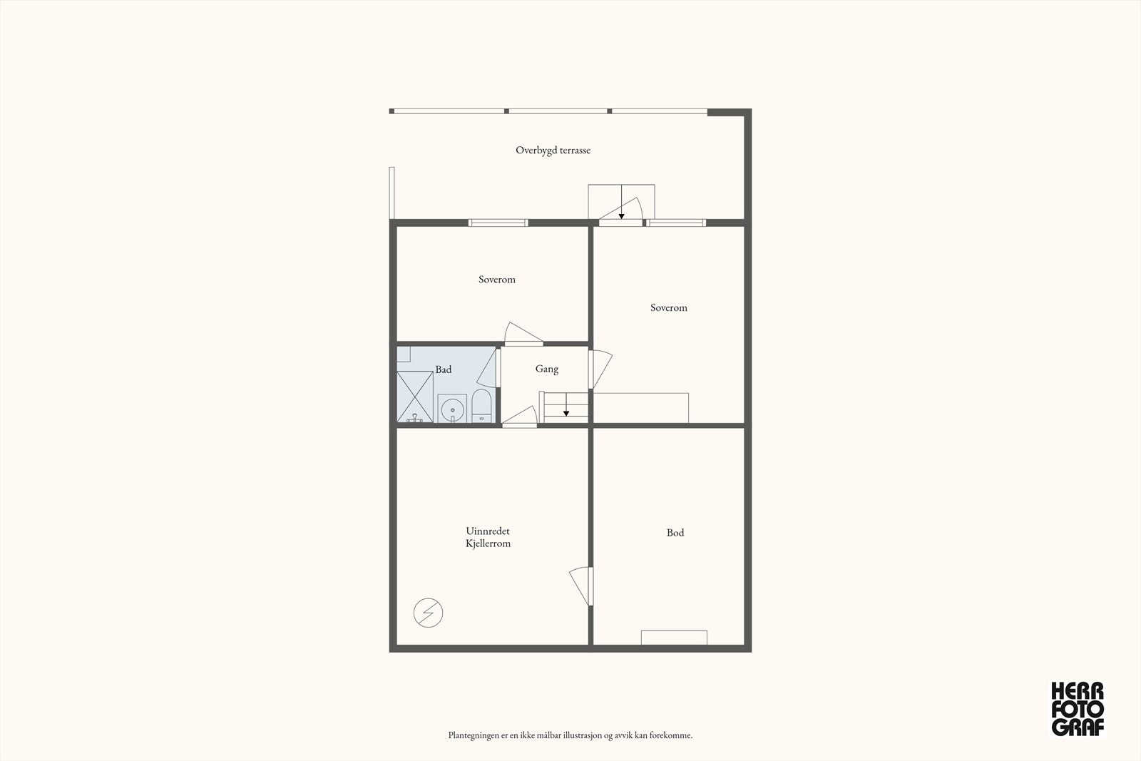Plantegning underetasjen. Galleribilde