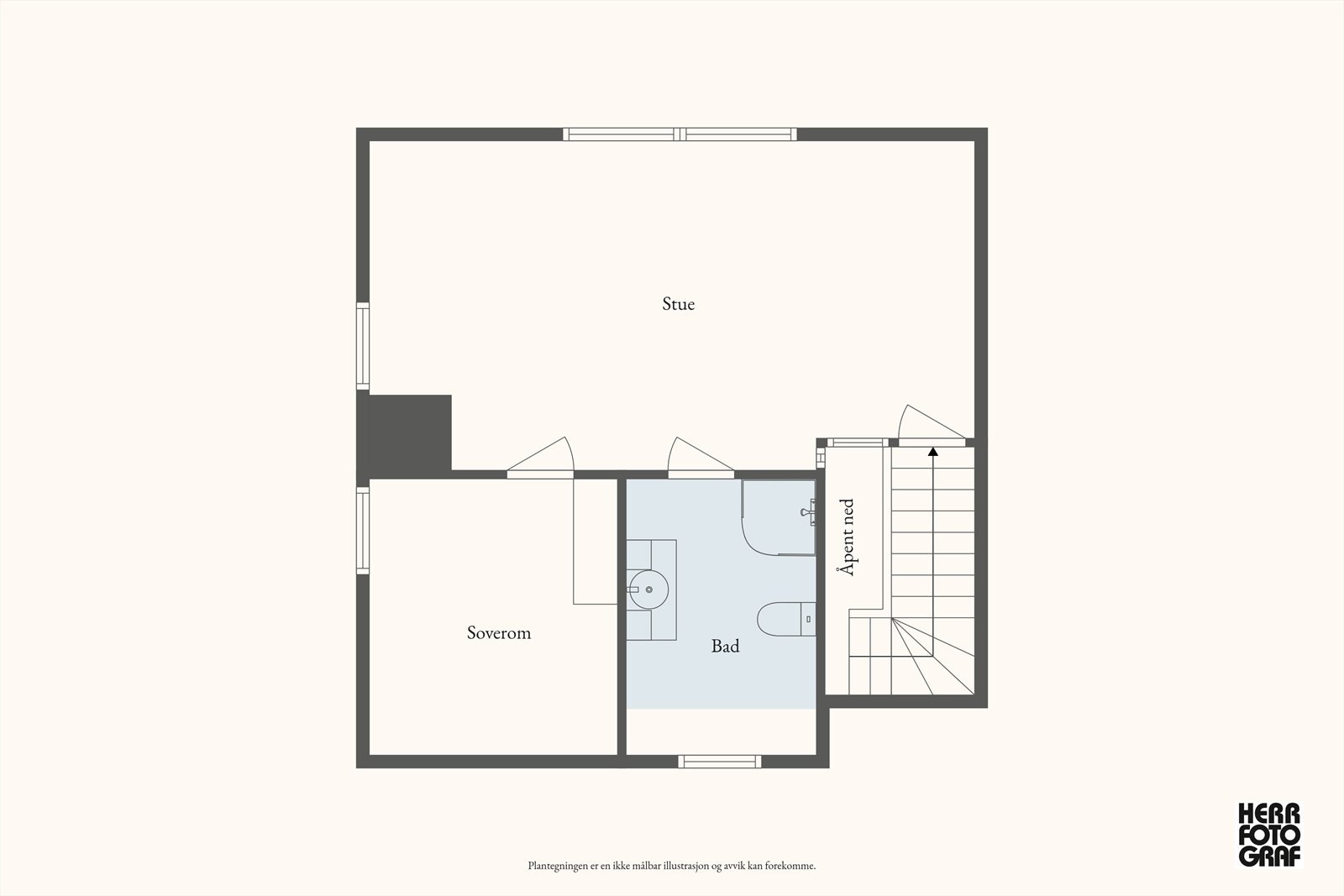 Plantegning loftsetasjen, 2. etg. Galleribilde