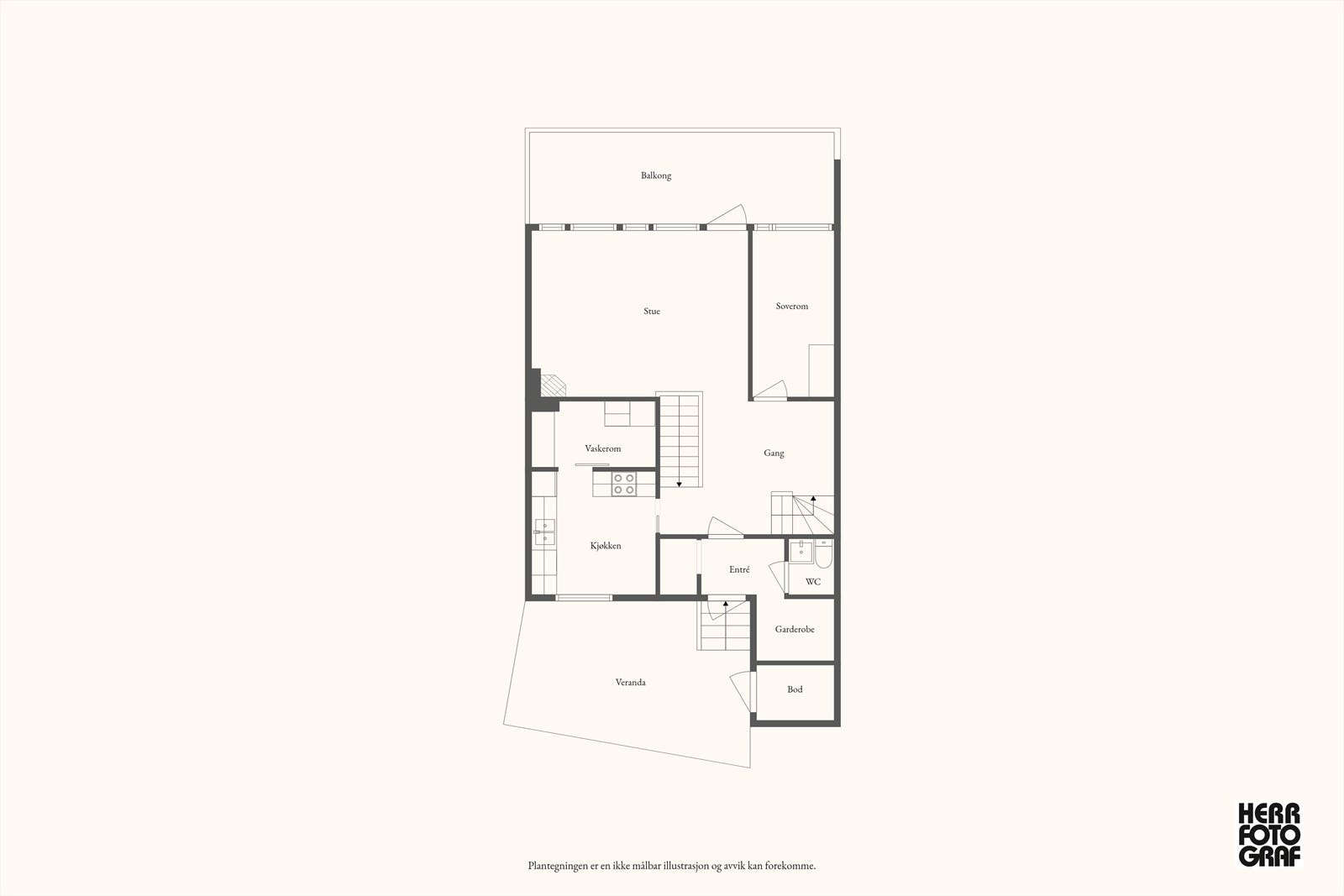 Plantegning hovedetasjen, 1. etg. Galleribilde